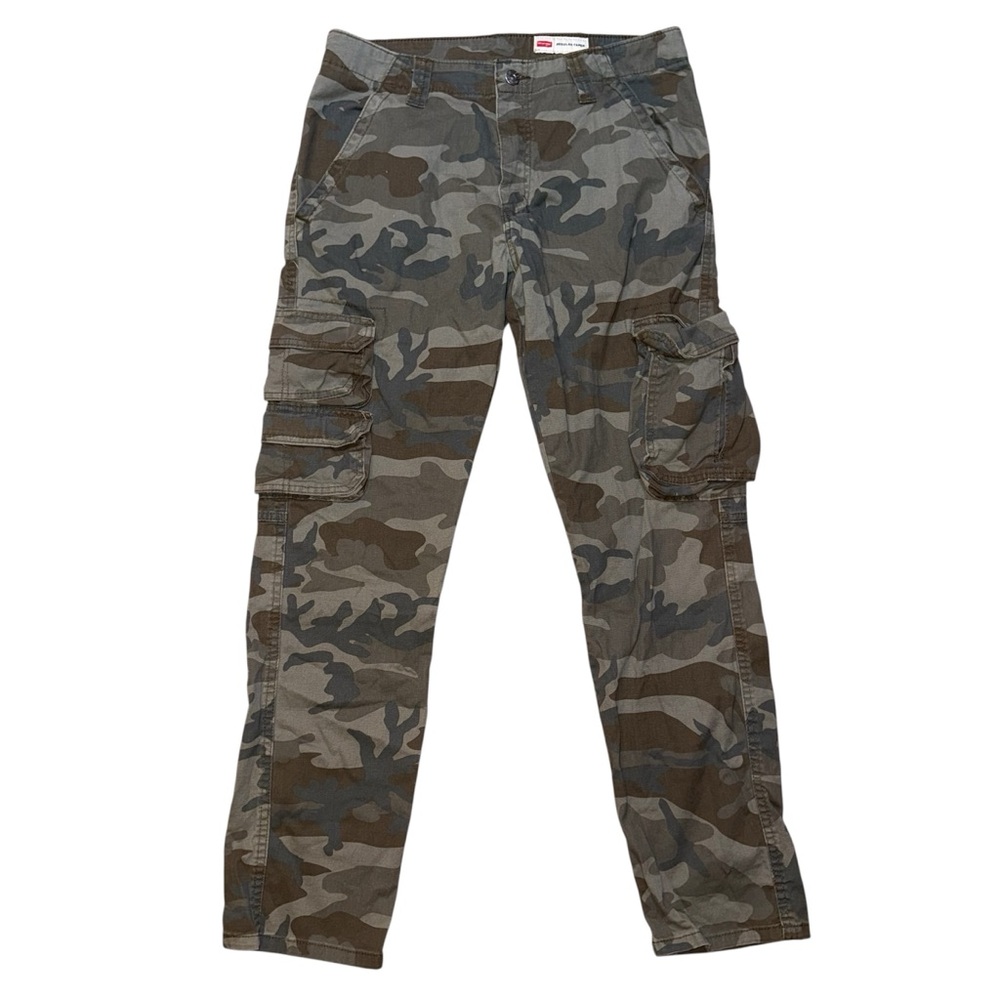 Wrangler Men's Camo Cargo Pants - Olive Green & Brown